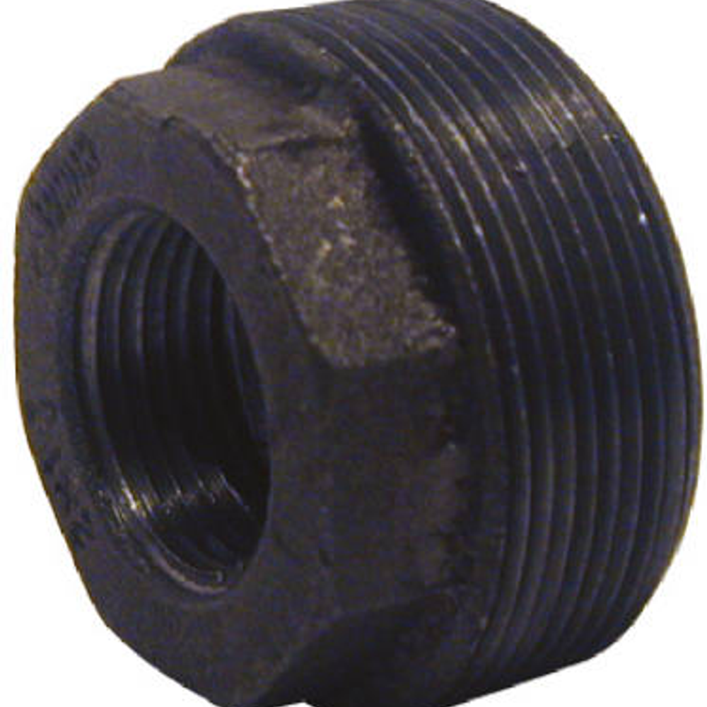 Black Pipe Hex Bushing, .75 x .5-In.