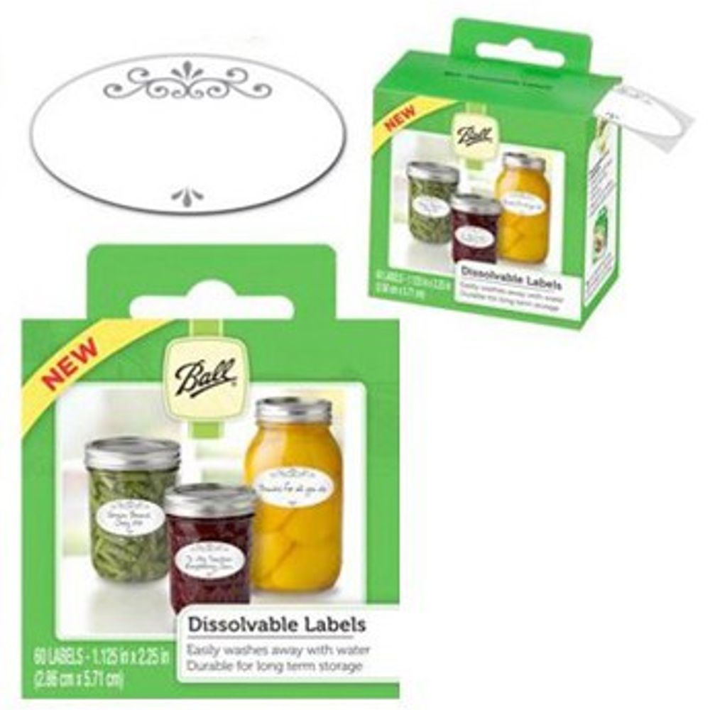 Ball Canning Jar Labels, Dissolvable, 60 pk.