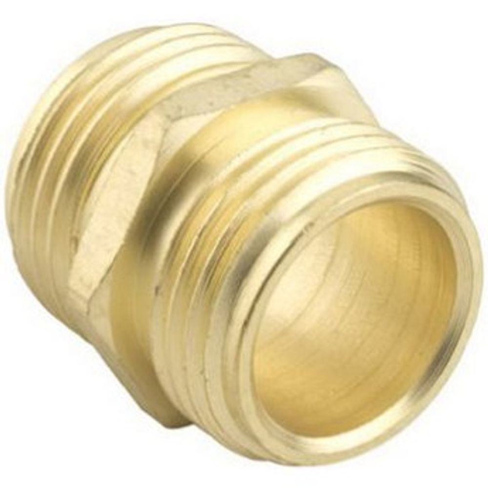 Green Thumb Brass Double Male Swivel Hose Connector 3/4" NH x 3/4" NH
