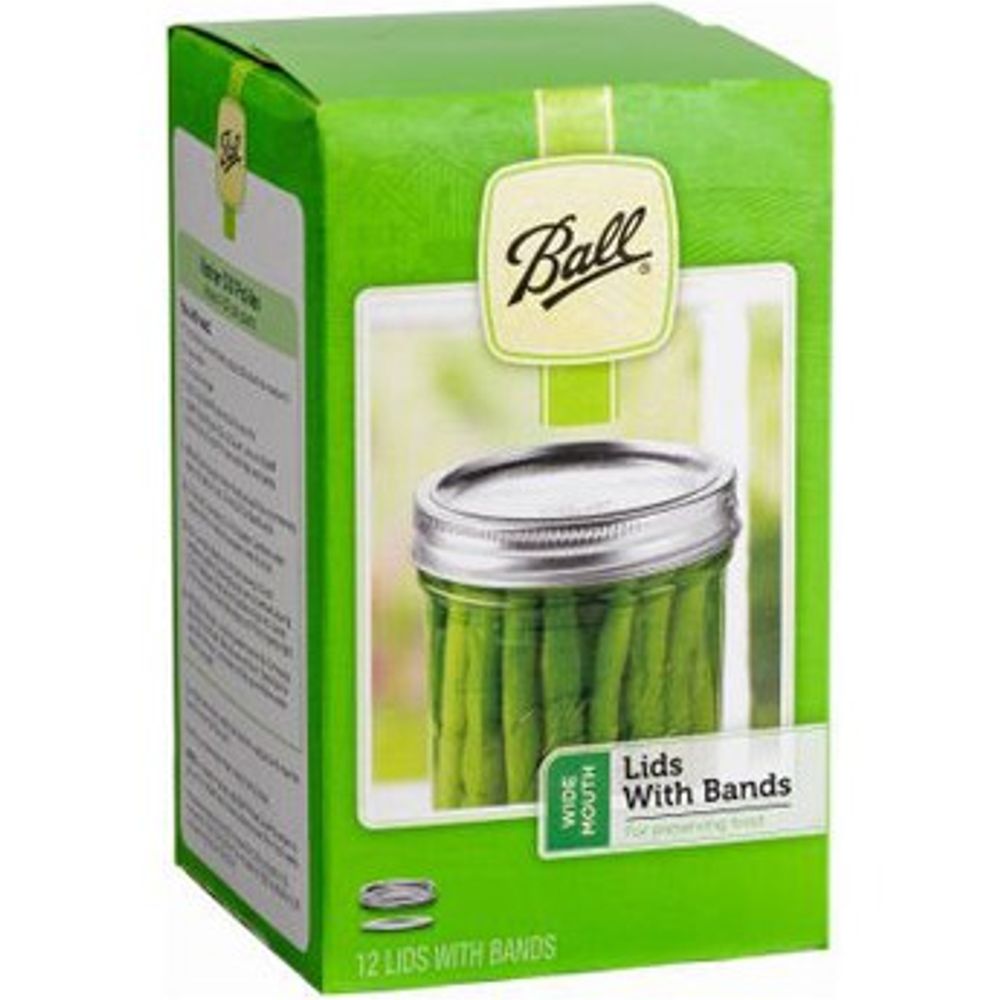 Ball, Wide-Mouth Canning Jar Lids & Bands, 12 pk