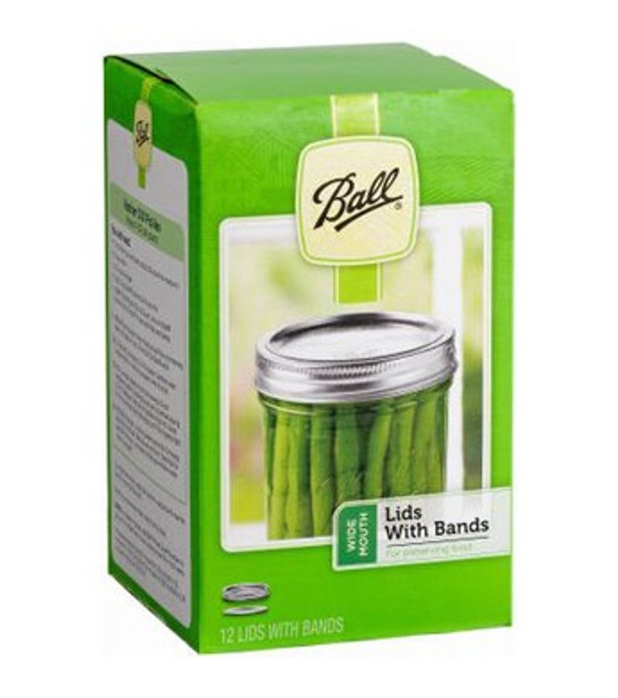 Ball, Wide-Mouth Canning Jar Lids & Bands, 12 pk