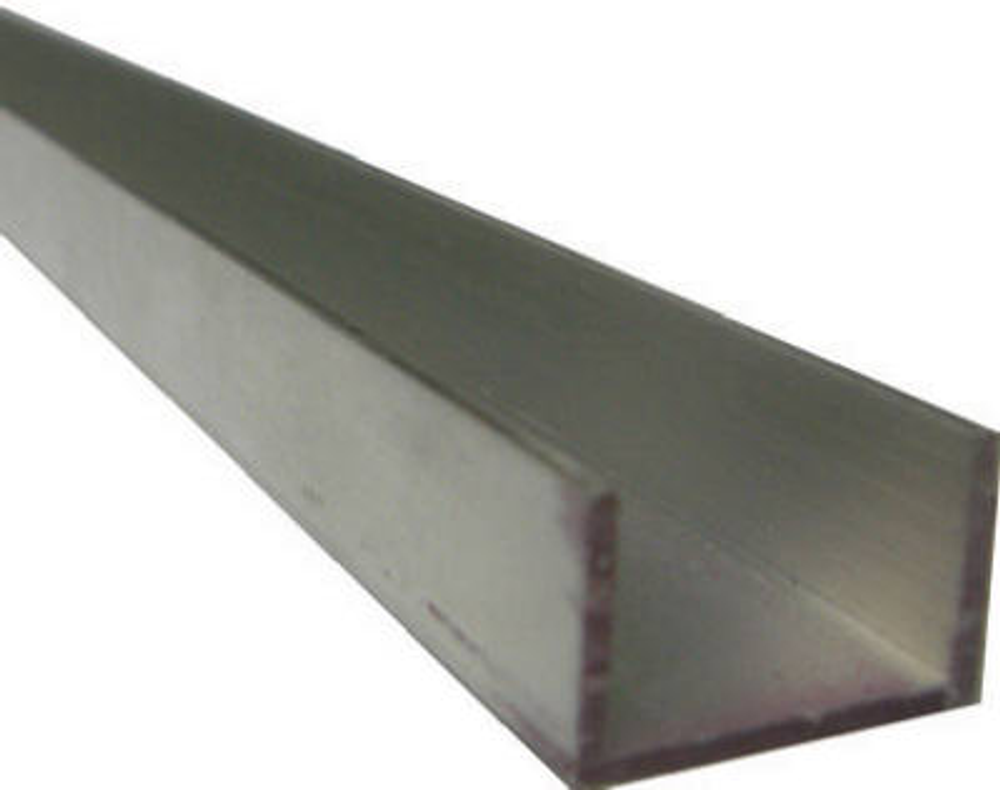 Aluminum Trim Channel, 1/4 x 48-In.