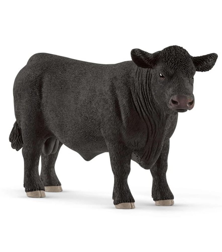 Schleich, Black Angus Bull Toy Figure, 13879