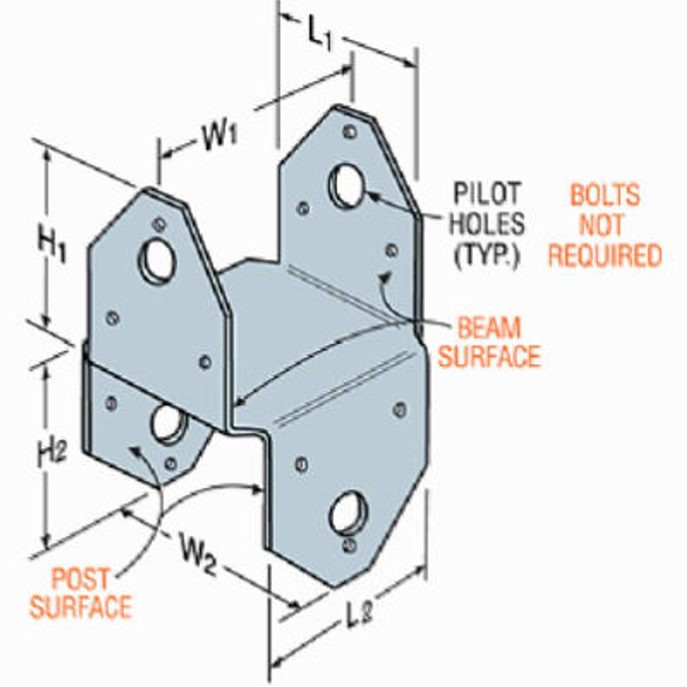 Z-Max 4x4 Post & Beam Connector, Steel | Wilco