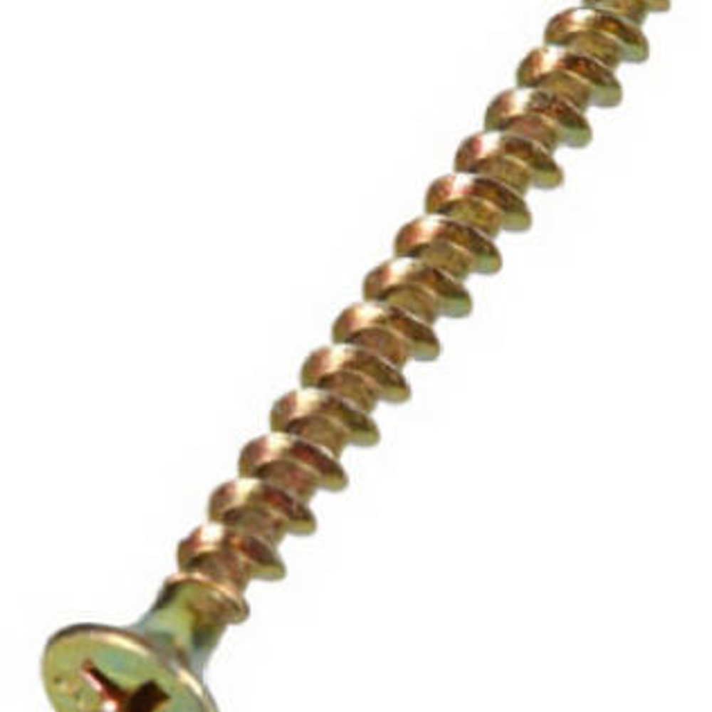 Hillman Multi-Use Screws, Flat Phillips, Gold, 1-1/4-In. x #6, 100-Pk.