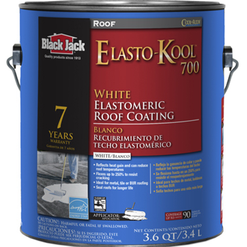 Black Jack Roof Gard 700 Elastomeric Coating, White, 3.6-Qts.