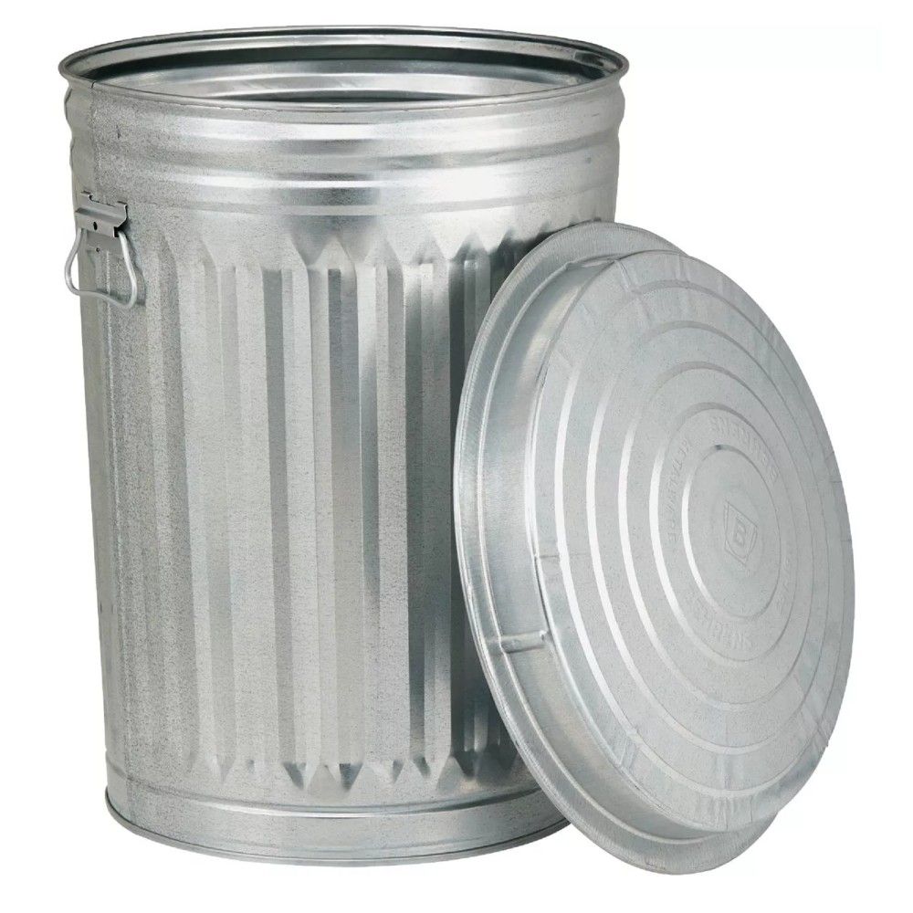 Behrens, Galvanized Steel Trash Can with Lid, 20 gal