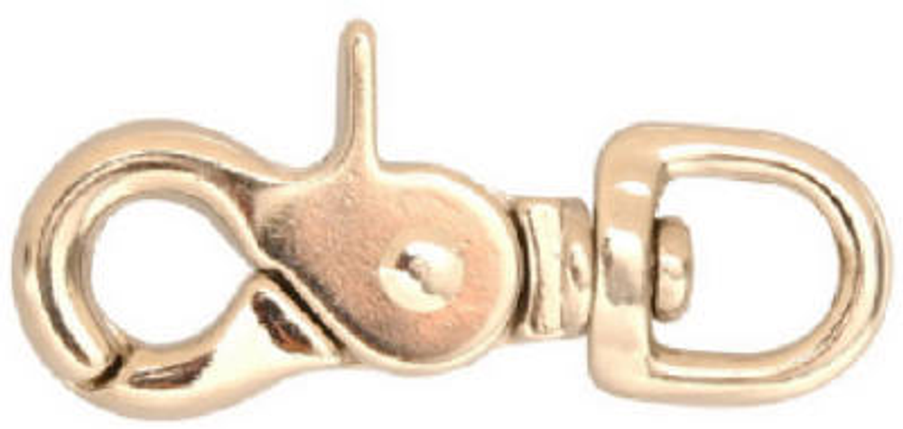 Die Cast Zinc with Nickel Finish Swivel Round Eye Bolt Snap, 1/2-In.