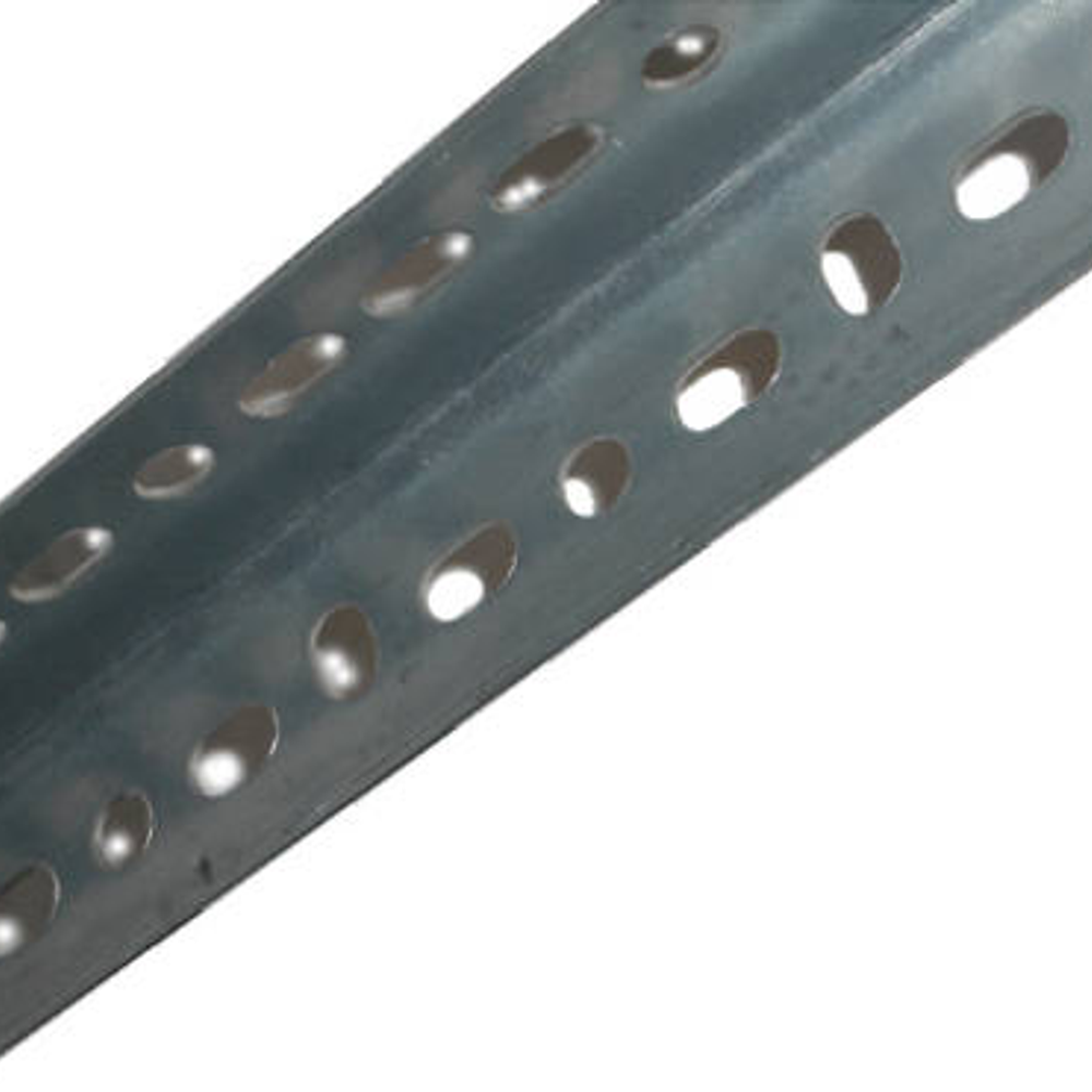 Slotted Steel Angle, 14-Gauge, 1.5 x 1.5 x 96-In.