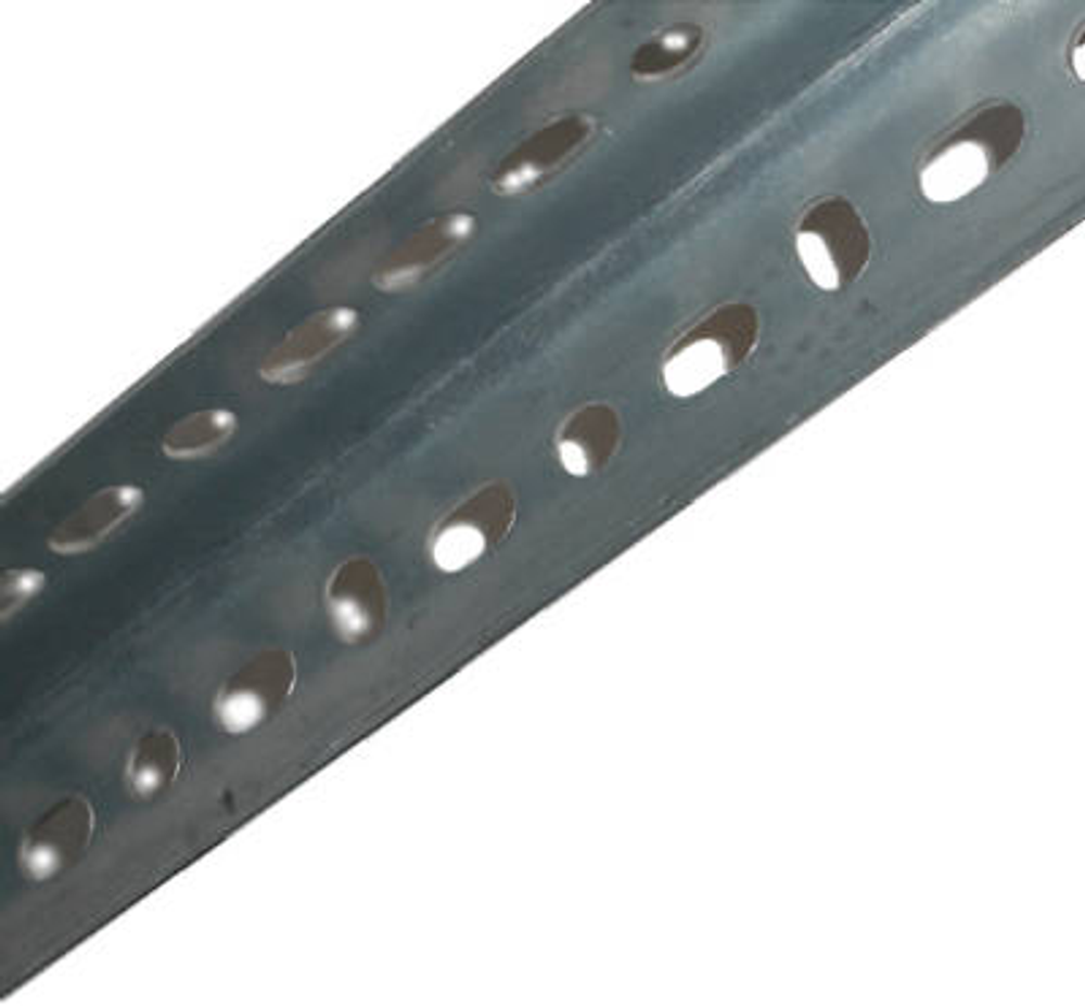 Slotted Steel Angle, 14-Gauge, 1.5 x 1.5 x 96-In.