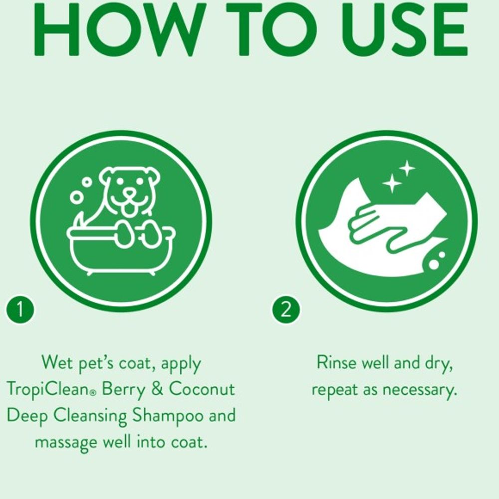 Tropiclean, Deep Cleansing Berry Coconut Pet Shampoo, 20 oz