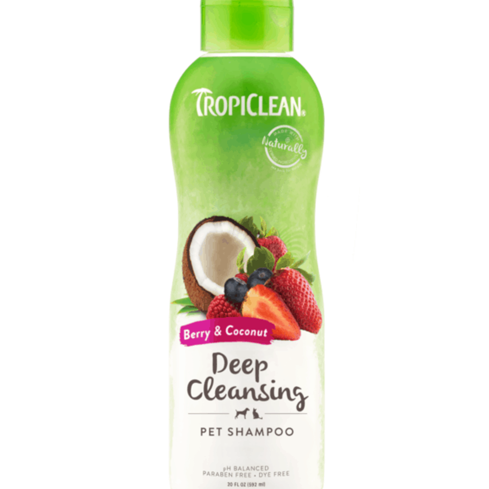 Tropiclean, Deep Cleansing Berry Coconut Pet Shampoo, 20 oz