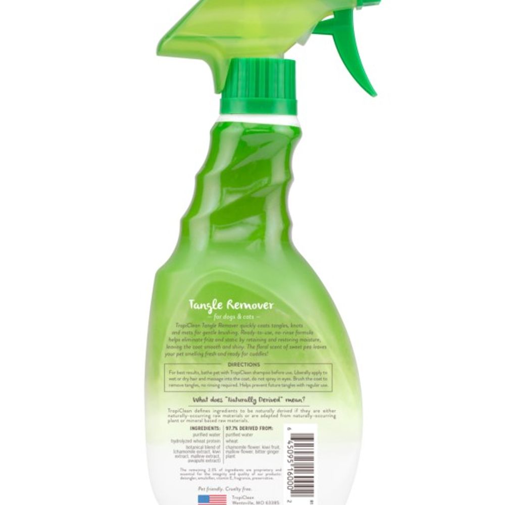 Tropiclean, Sweet Pea Tangle Remover Spray for Pets, 20 oz