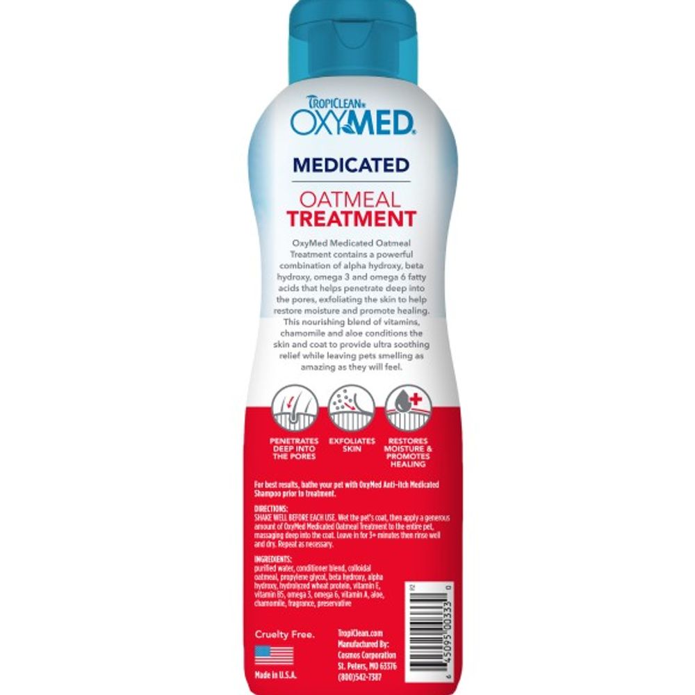 Tropiclean, Oxymed Medicated Oatmeal Pet Shampoo, 20 oz