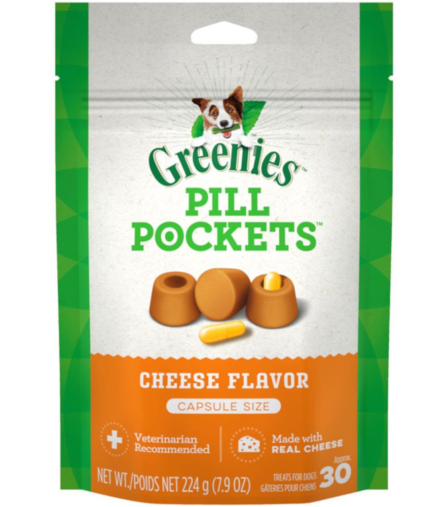 Greenies Pill Pocket Dog Treat, Cheese, 7 oz.