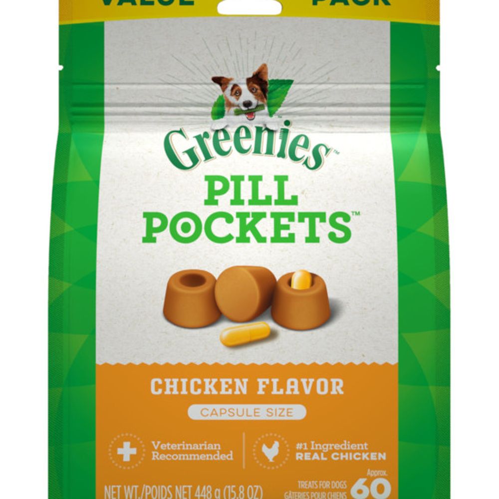 Greenies Pill Pocket Dog Treat, Chicken, 15.8 oz.