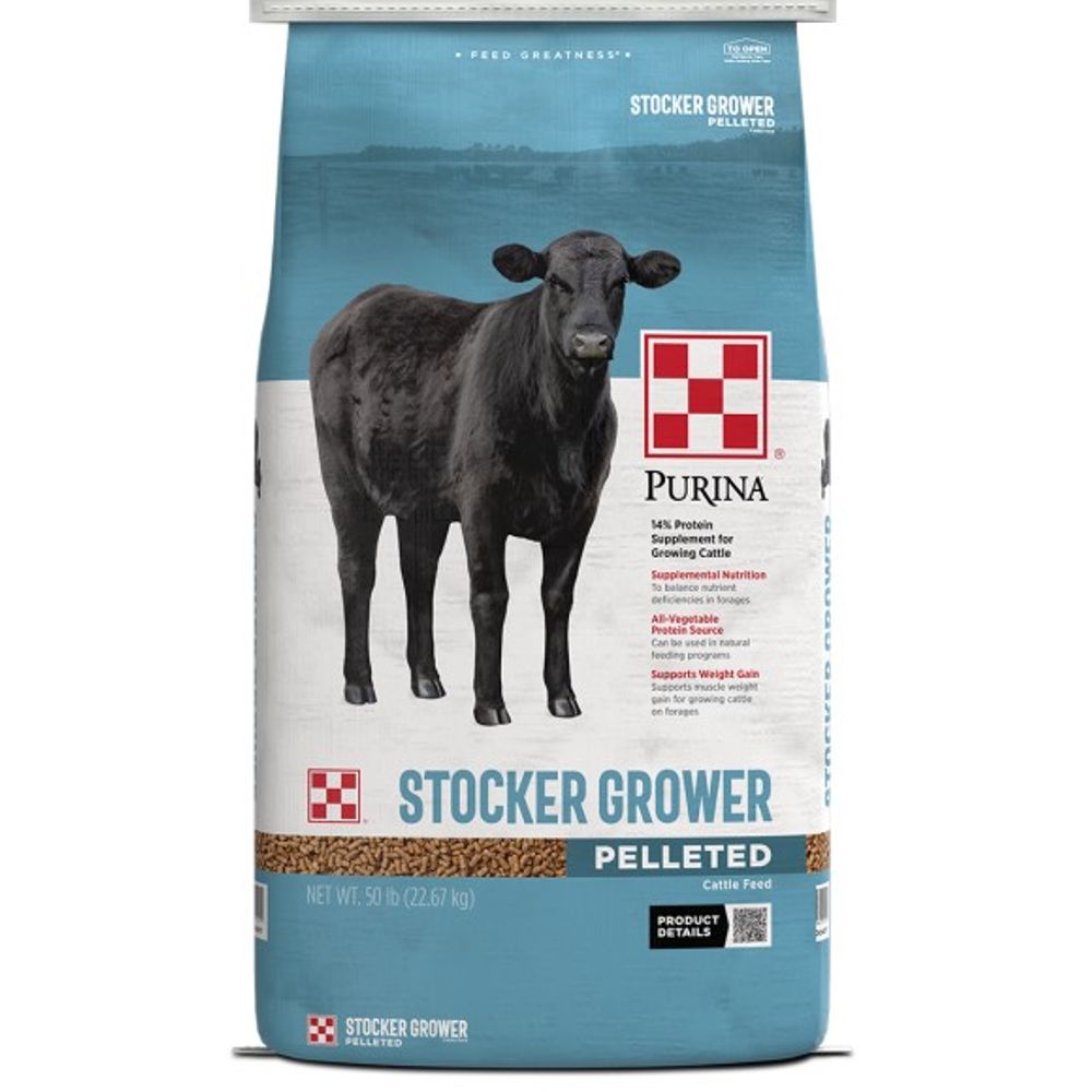 Purina, 14% All-Natural Protein Stocker Grower Pellets, 50 lb
