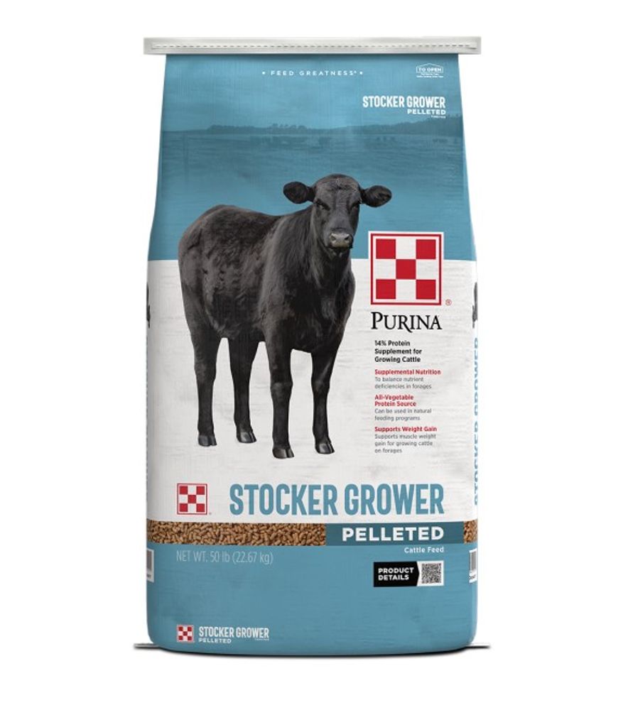 Purina, 14% All-Natural Protein Stocker Grower Pellets, 50 lb