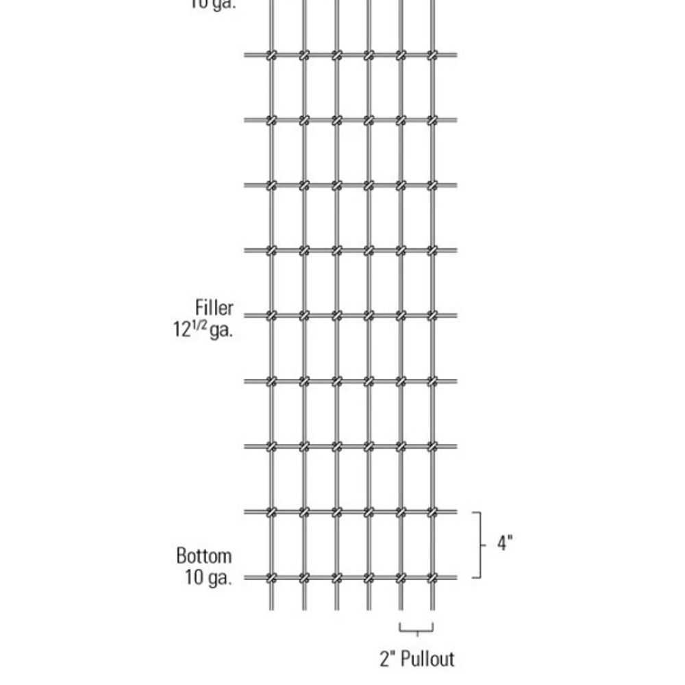 Red Brand, 60 in x 100 ft Black Non-Climb Horse Fence