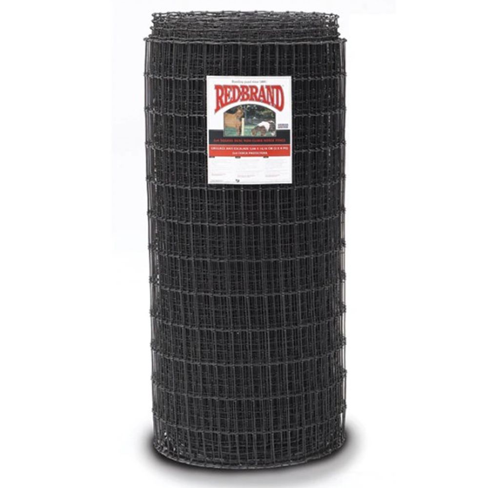 Red Brand, 60 in x 100 ft Black Non-Climb Horse Fence