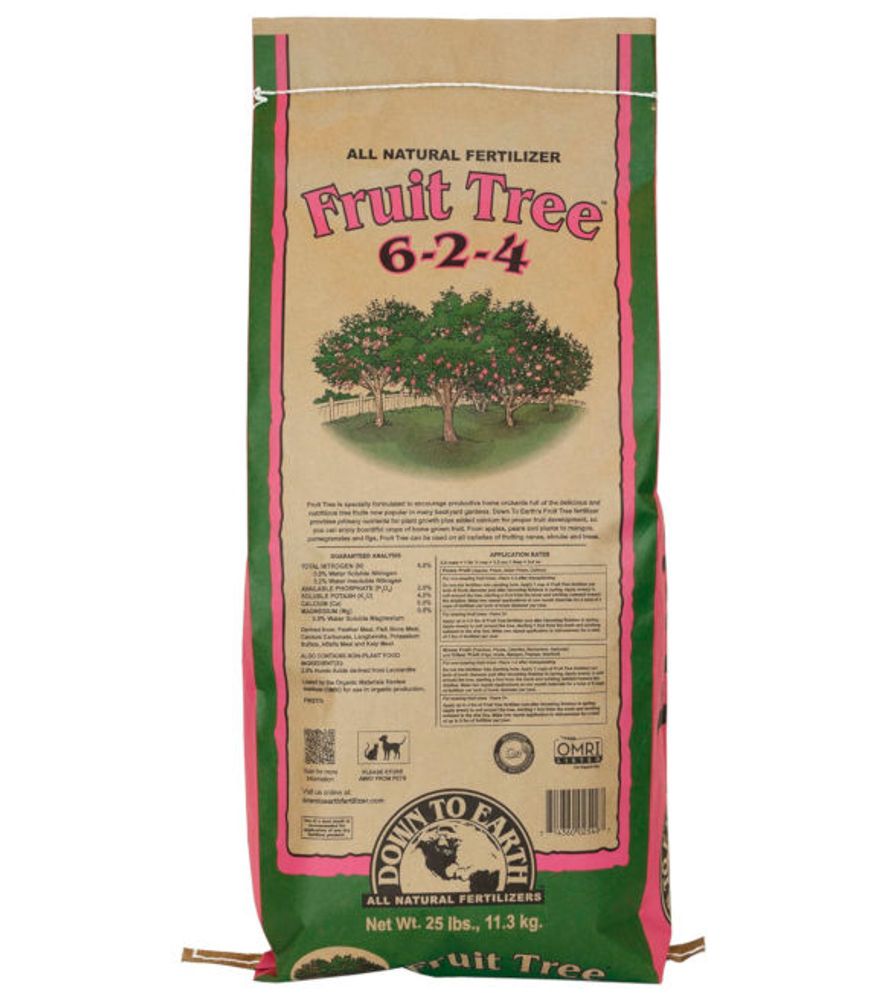 Down to Earth, Premium Fruit Tree Fertilizer Mix, 25 lb