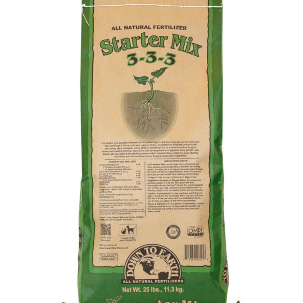 Down to Earth, Premium Starter Mix Fertilizer, 25 lb