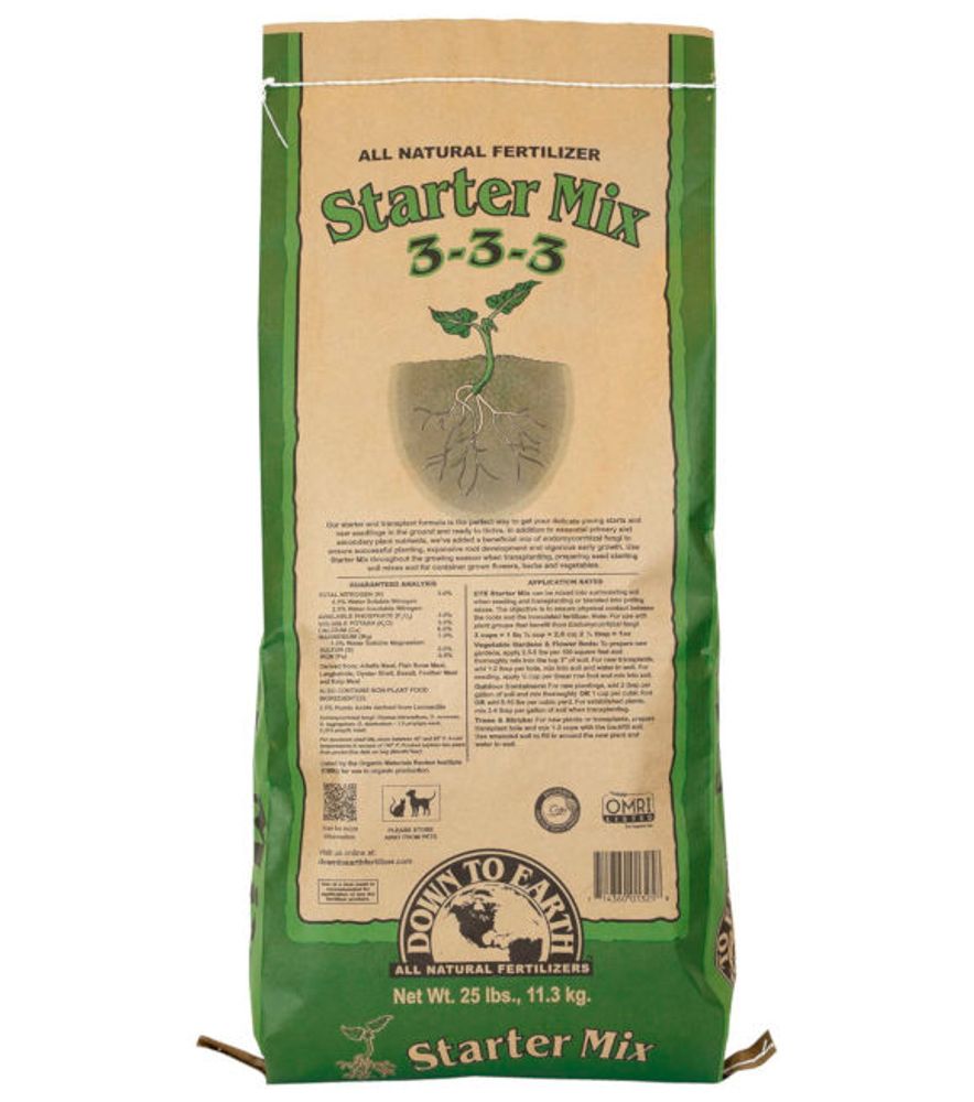 Down to Earth, Premium Starter Mix Fertilizer, 25 lb