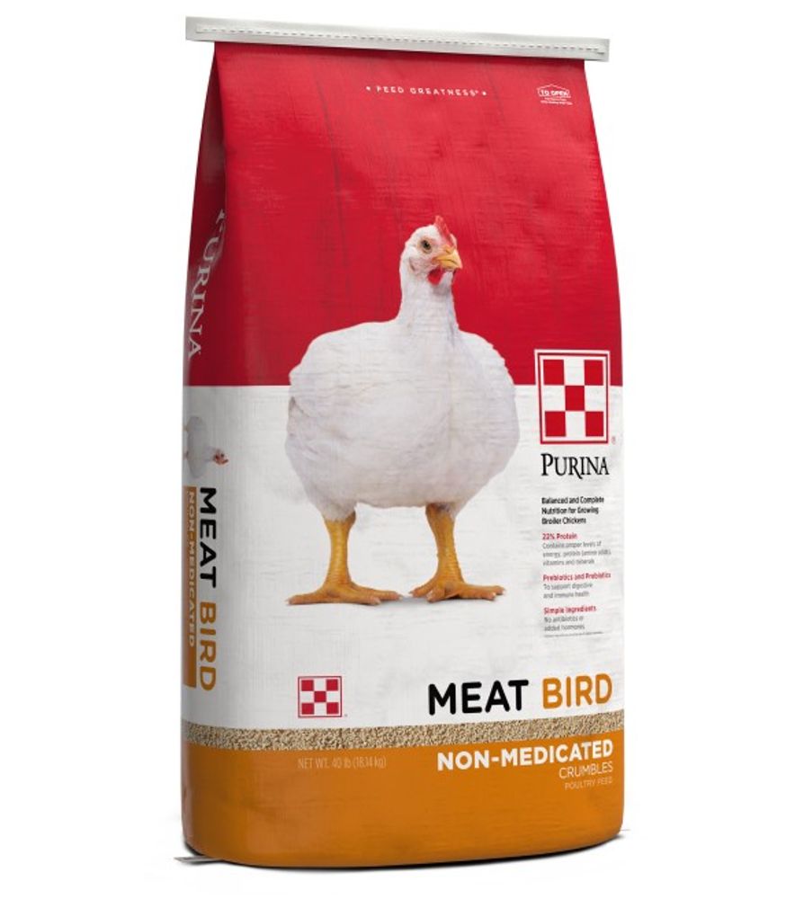 Purina, Meat Bird Non Medicated Crumbles, 40 lb
