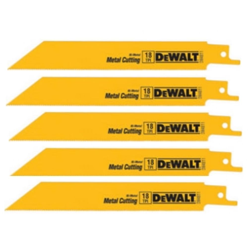 DeWalt Recip Saw Blades 6 in. 18 TPI, 5 pack