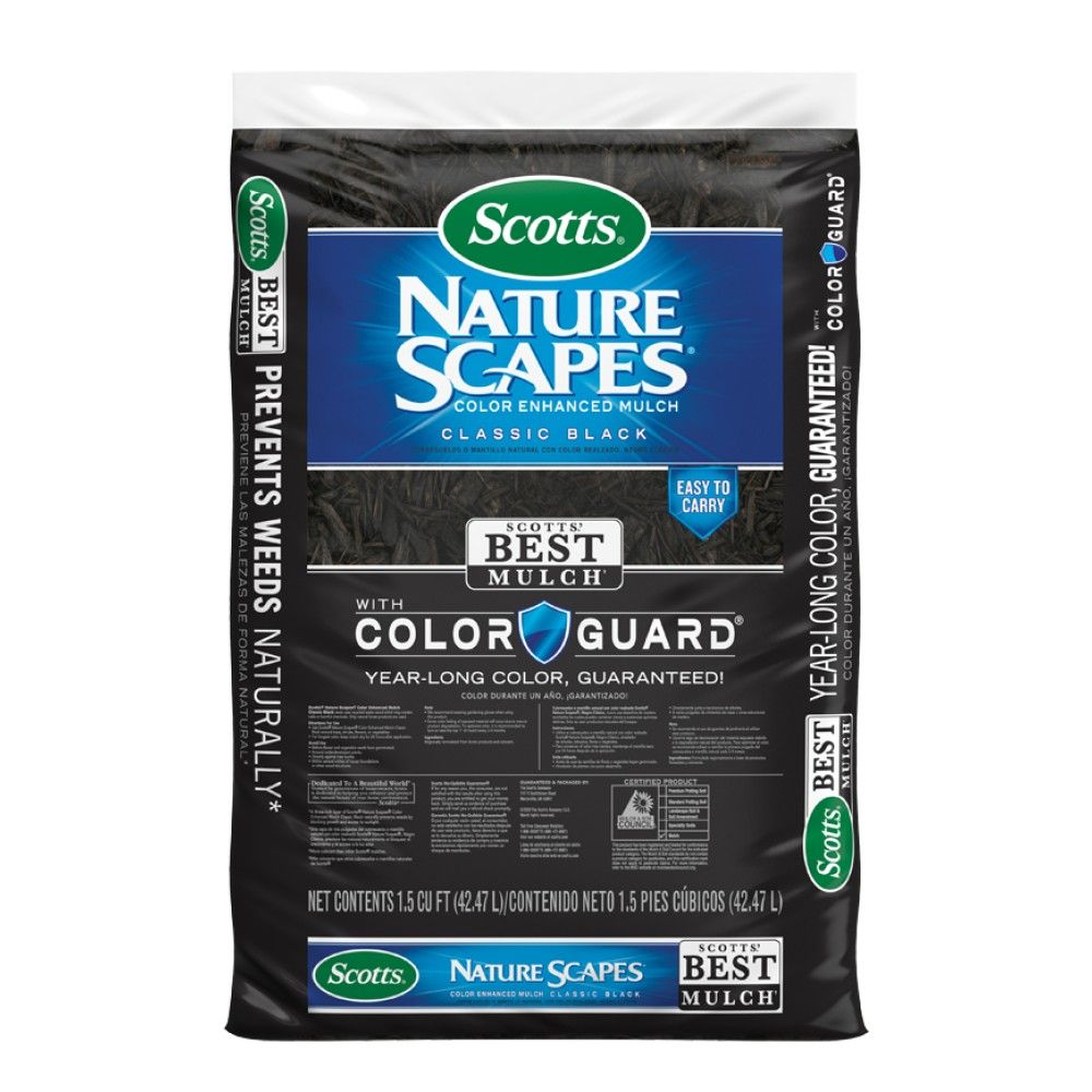 Scotts, Nature Scapes Color Enhanced Black Mulch, 1.5 cu ft