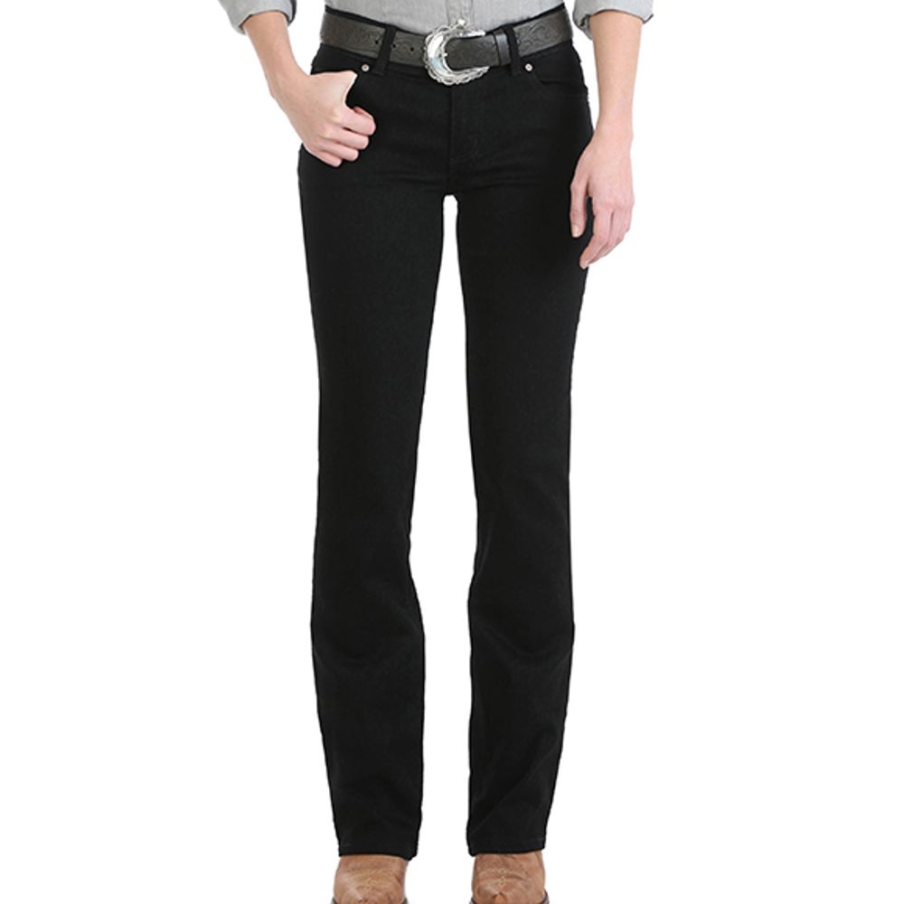 Wrangler, Ladies Black Mid Rise Jean, 09MWZBK