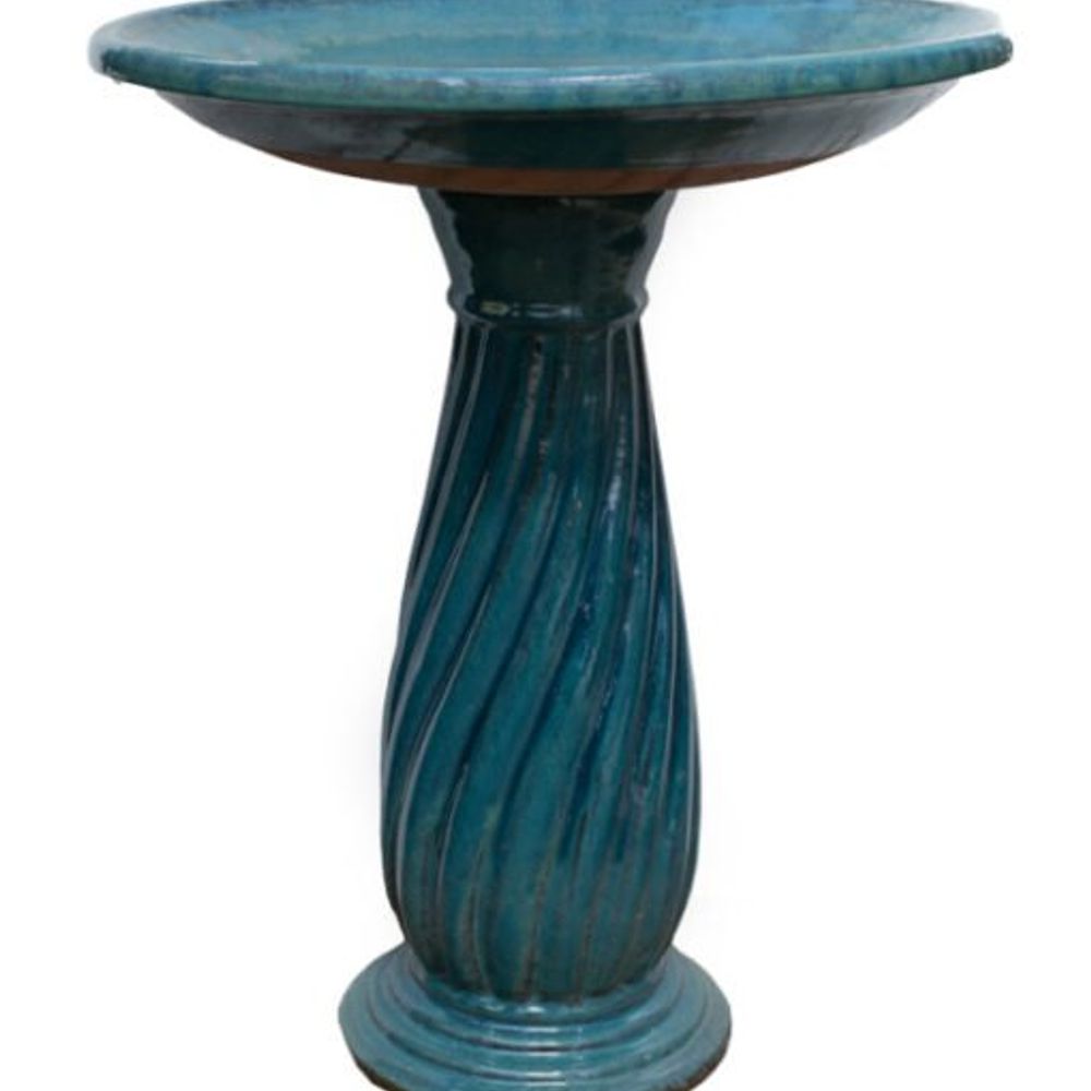 Tri-R Sales, Tall Ceramic Bird Bath