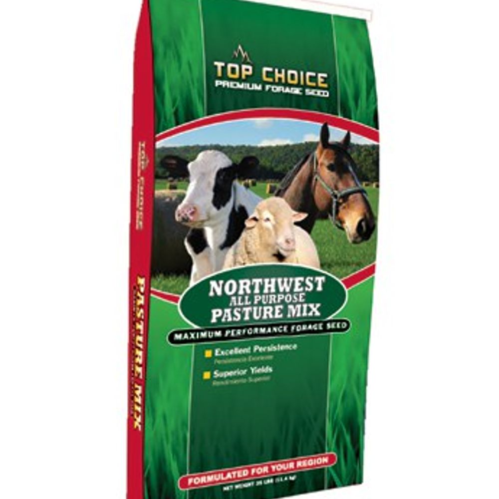 Top Choice, Northwest All Purpose Pasture Seed Mix, 25 lb