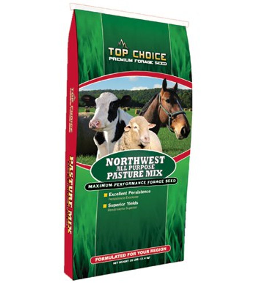Top Choice, Northwest All Purpose Pasture Seed Mix, 25 lb