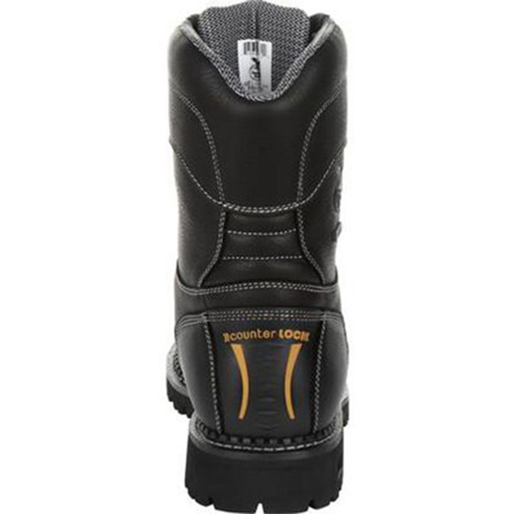 Georgia Boot, Men's Black Amp Lt Logger Composite Toe Waterproof Work Boot, GB00272