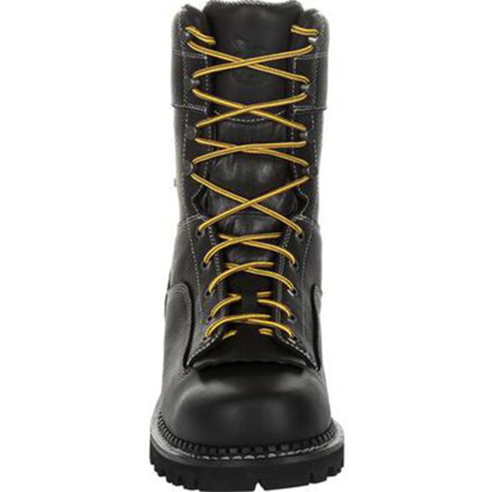 Georgia Boot, Men's Black Amp Lt Logger Composite Toe Waterproof Work Boot, GB00272