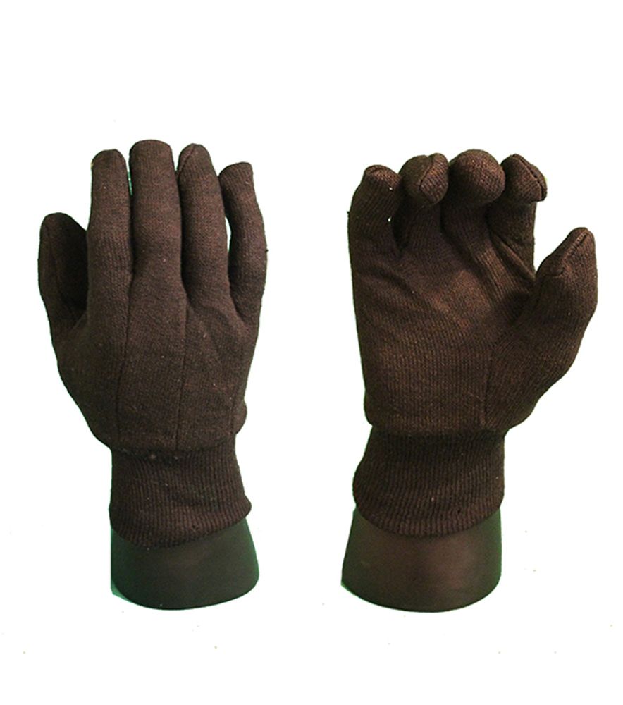 American Glove Heavy Jersey Brown Cotton Glove, 27