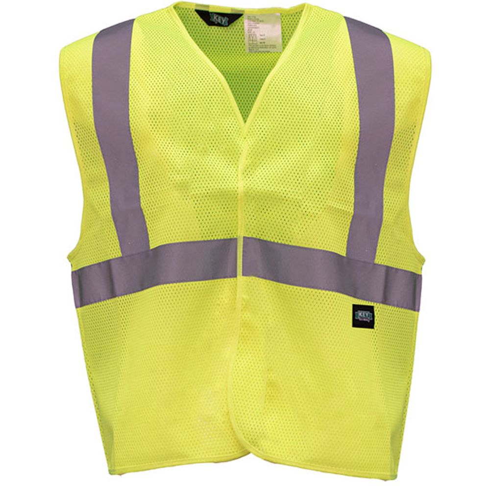 Key, Men's High Vis ANSI Class 2 Mesh Vest, 88.39