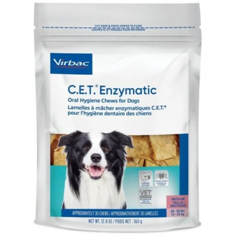 Virbac, C.E.T. Enzymatic Oral Hygiene Dog Chews, 30 ct