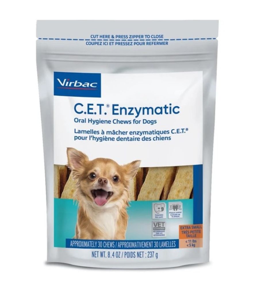 Virbac, C.E.T. Enzymatic Oral Hygiene Dog Chews, 30 ct