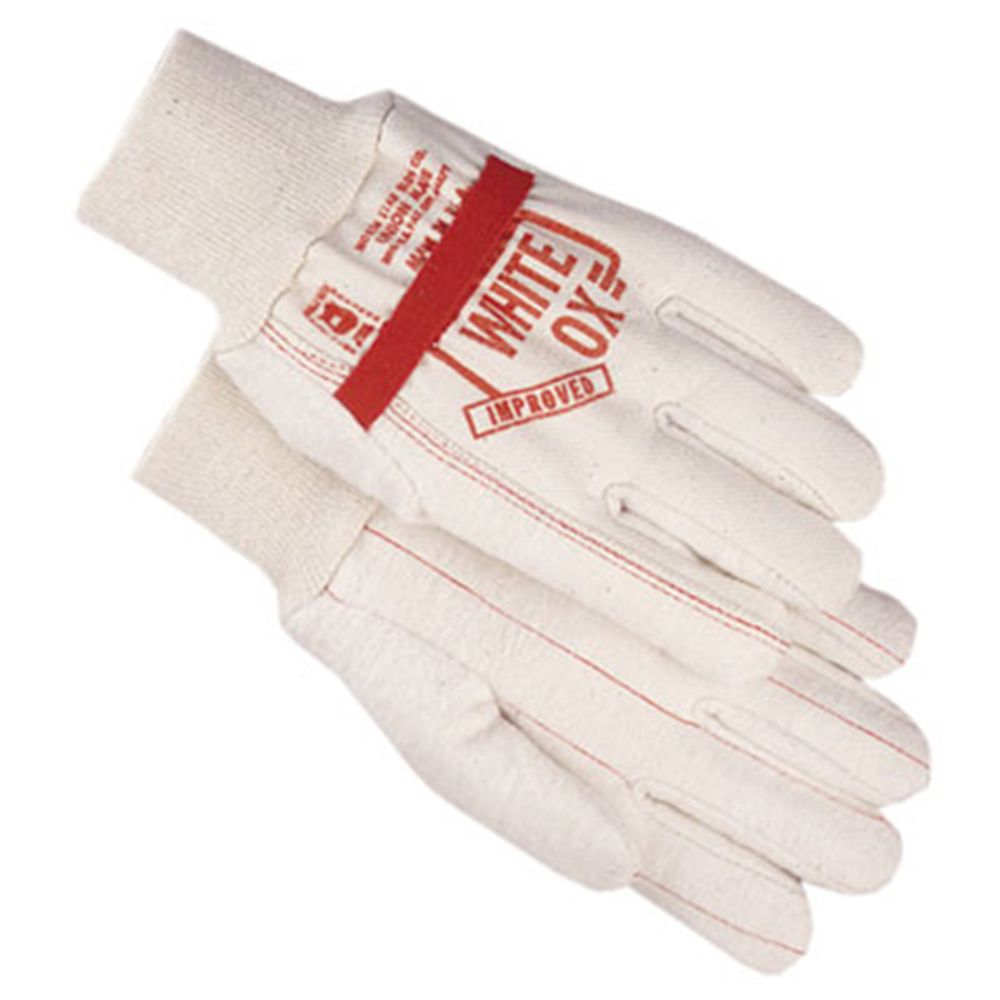 American Glove Cotton White Ox 22 Oz Elastic Wrist Glove, 1016