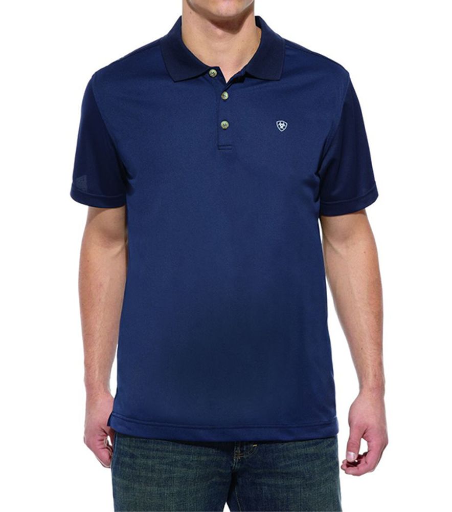Ariat, Men's Navy TEK Polo Shirt, 10009063