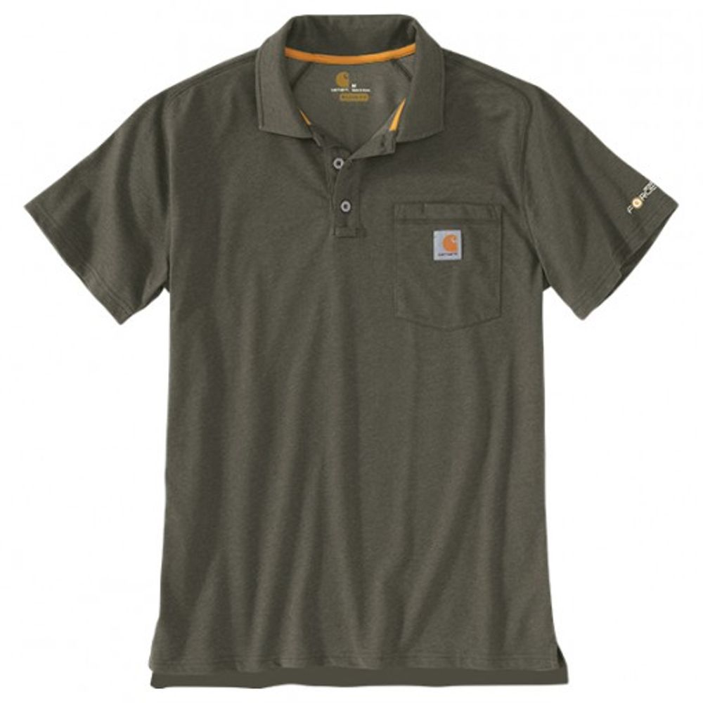 Carhartt, Men's Force Relaxed Fit Midweight Short Sleeve Pocket Polo, 103569