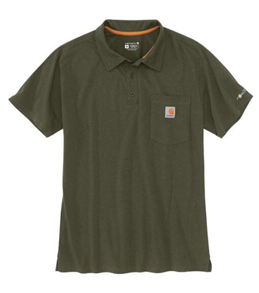 Carhartt, Men's Force Relaxed Fit Midweight Short Sleeve Pocket Polo, 103569