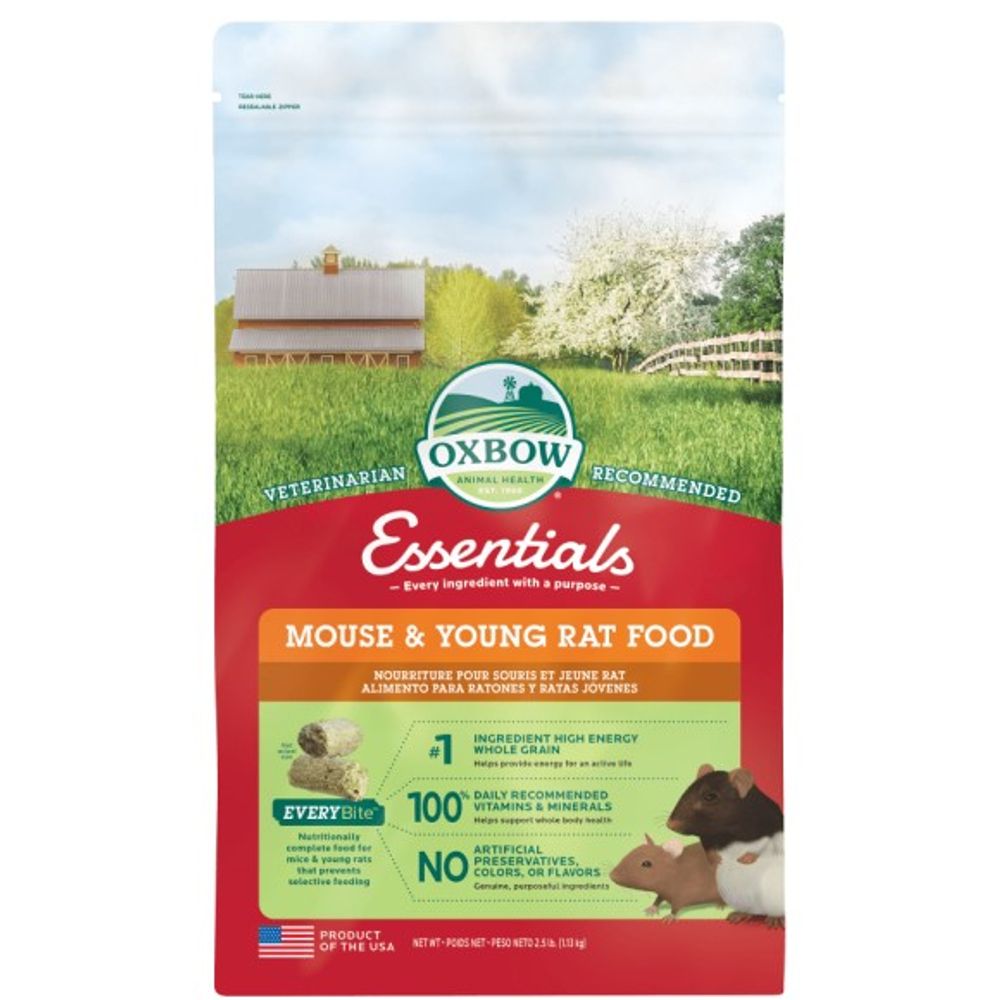 Oxbow, Essentials Mouse & Young Rat Food, 2.5 lb