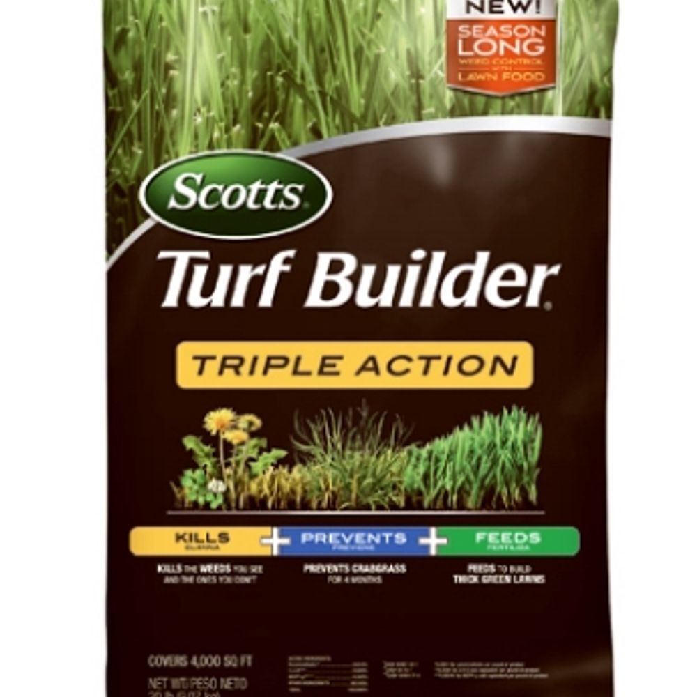 Scotts, Turf Builder Triple Action Fertilizer 16-0-1, 10K sq. ft.