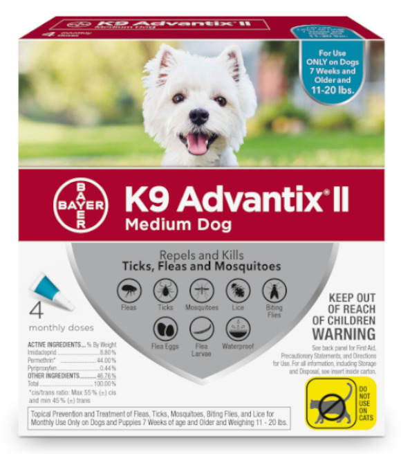 K9 Advantix II for Medium Dogs, 4 pack | Wilco