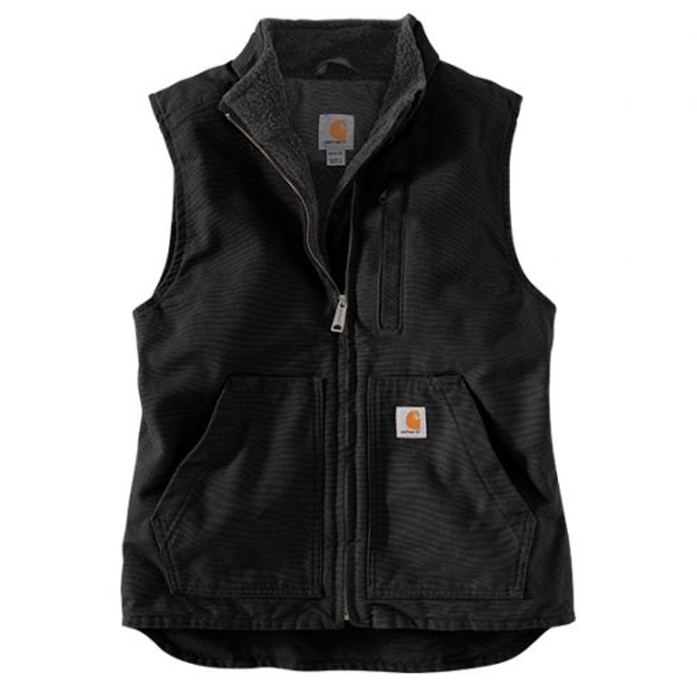 Carhartt, Men's Washed Duck Sherpa Lined Mock Vest, 104277