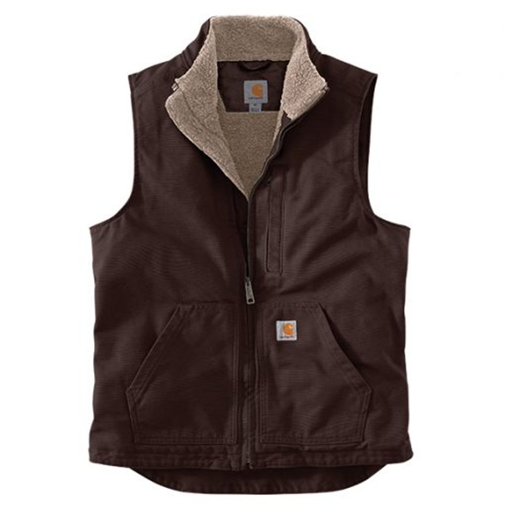 Carhartt, Men's Washed Duck Sherpa Lined Mock Vest, 104277