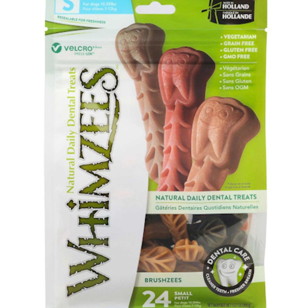 Whimzees, Brushzees Dental Treats for Small Dogs Value Pack, 24 ct
